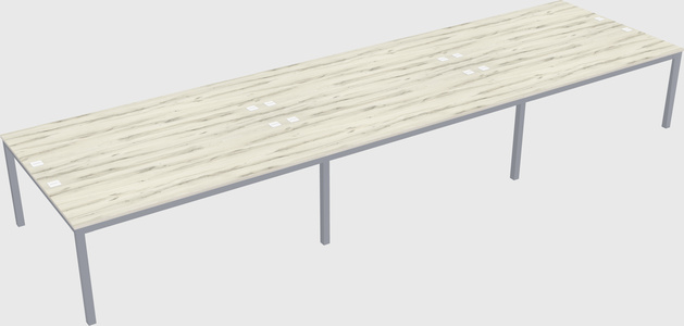 Shared rectangular desk