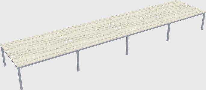 Shared rectangular desk