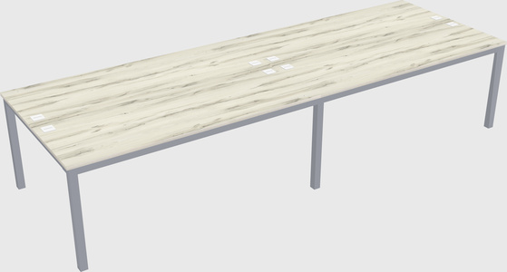 Shared rectangular desk