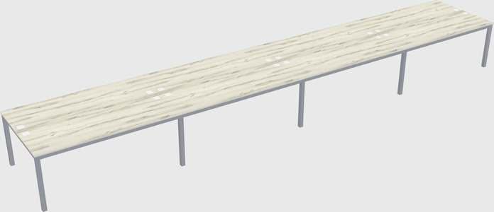 Shared rectangular desk