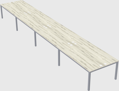 Shared rectangular desk