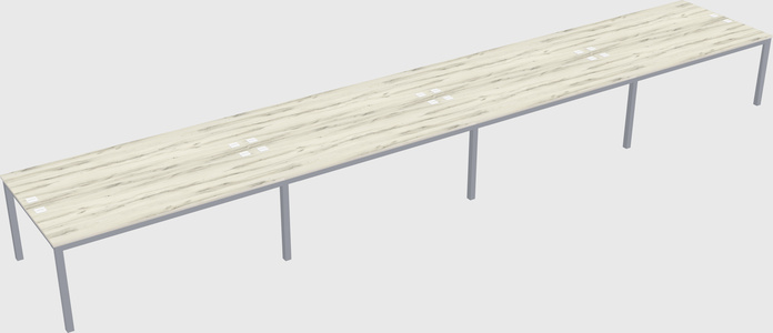 Shared rectangular desk