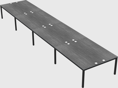 Shared rectangular desk