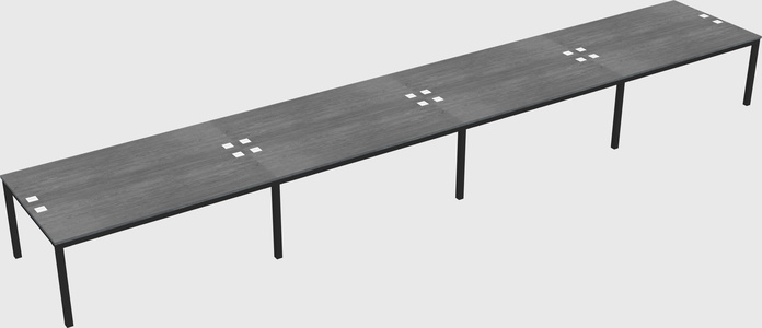 Shared rectangular desk