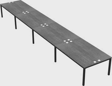 Shared rectangular desk