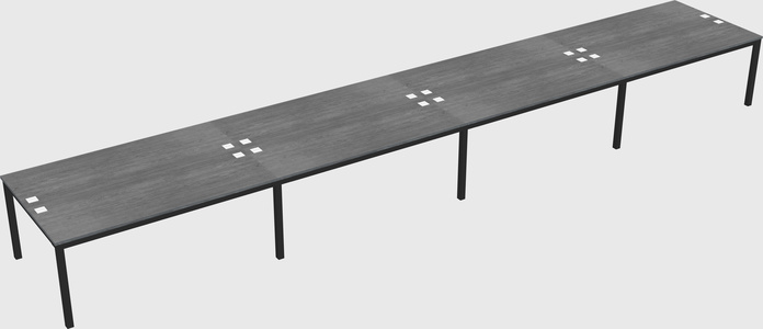 Shared rectangular desk