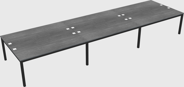 Shared rectangular desk