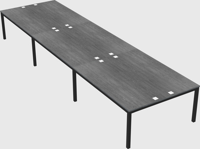 Shared rectangular desk