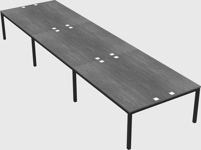 Shared rectangular desk