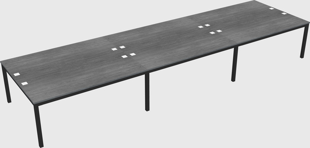 Shared rectangular desk