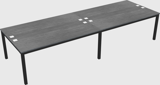 Shared rectangular desk