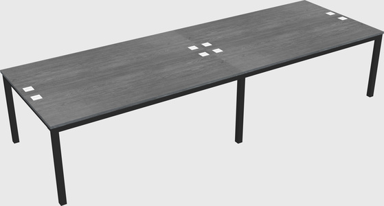 Shared rectangular desk