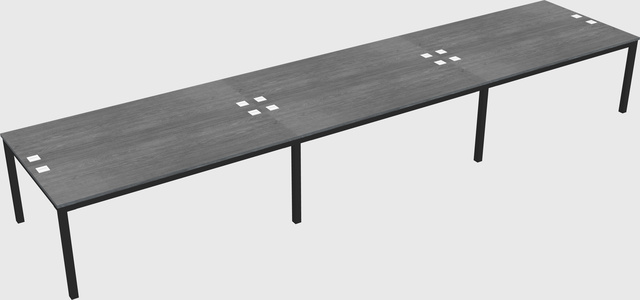Shared rectangular desk