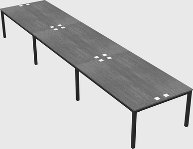 Shared rectangular desk