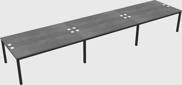 Shared rectangular desk