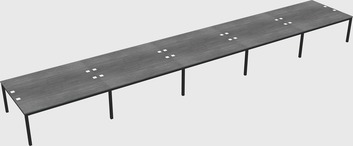 Shared rectangular desk