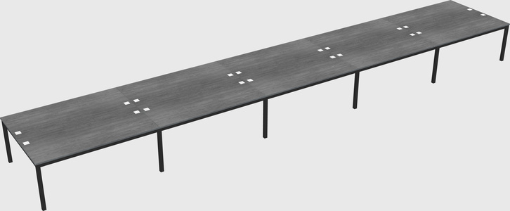 Shared rectangular desk