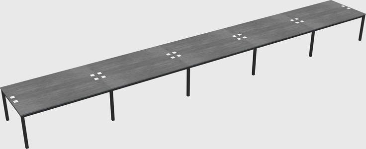 Shared rectangular desk