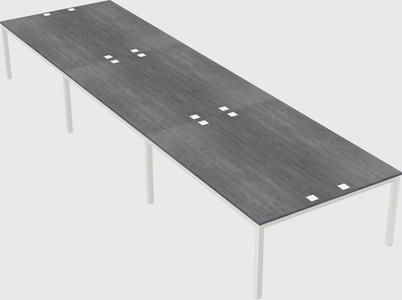 Shared rectangular desk