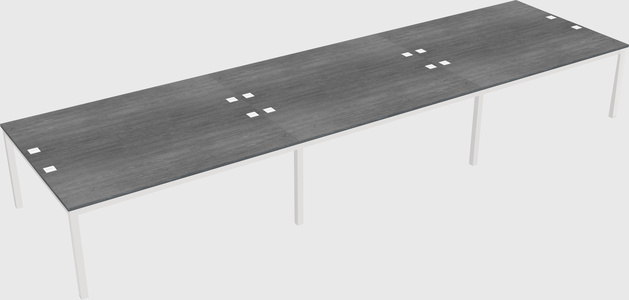 Shared rectangular desk