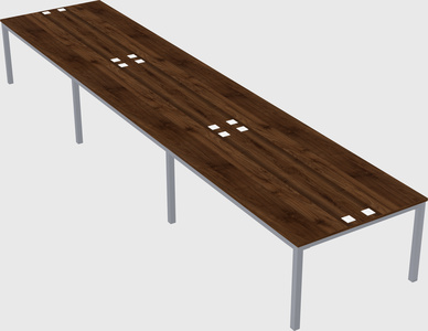 Shared rectangular desk