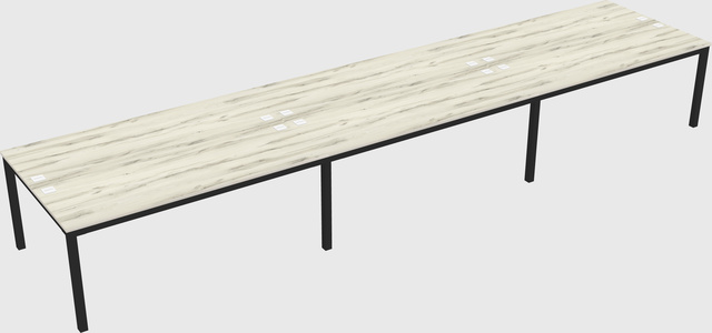 Shared rectangular desk