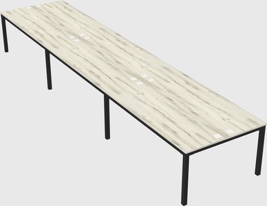 Shared rectangular desk
