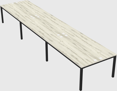 Shared rectangular desk