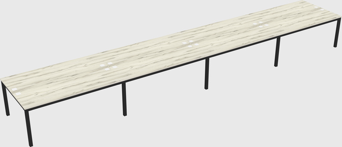 Shared rectangular desk