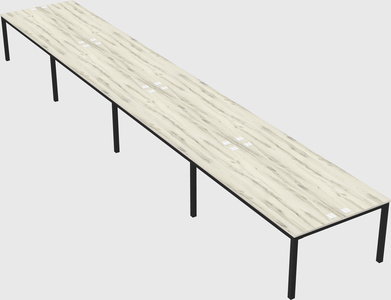 Shared rectangular desk