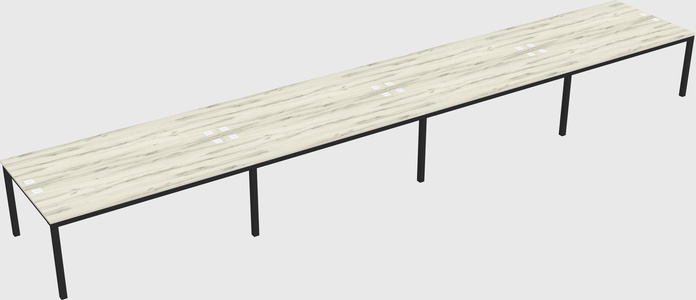 Shared rectangular desk
