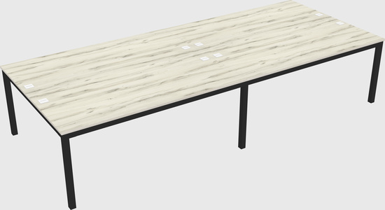 Shared rectangular desk