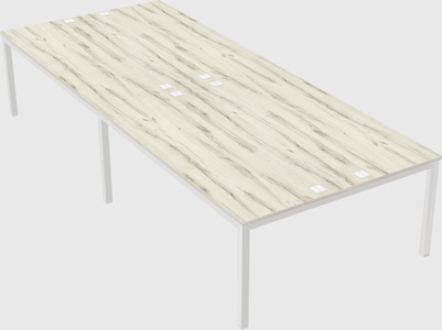 Shared rectangular desk