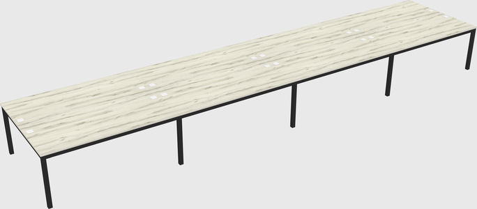 Shared rectangular desk