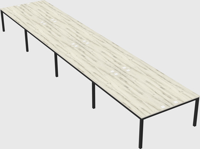 Shared rectangular desk