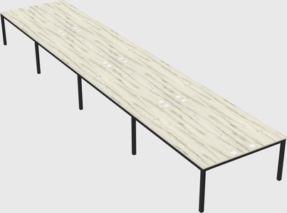 Shared rectangular desk