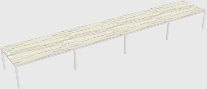 Shared rectangular desk