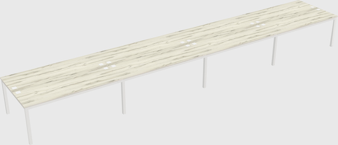 Shared rectangular desk