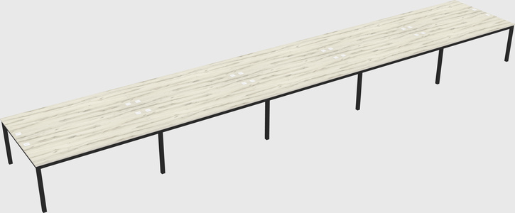 Shared rectangular desk