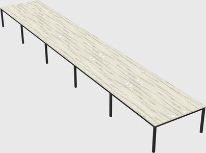 Shared rectangular desk
