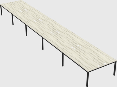 Shared rectangular desk