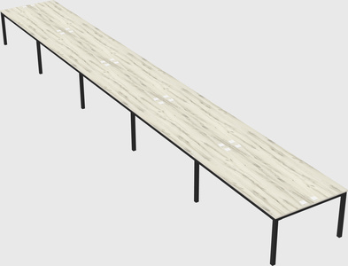 Shared rectangular desk