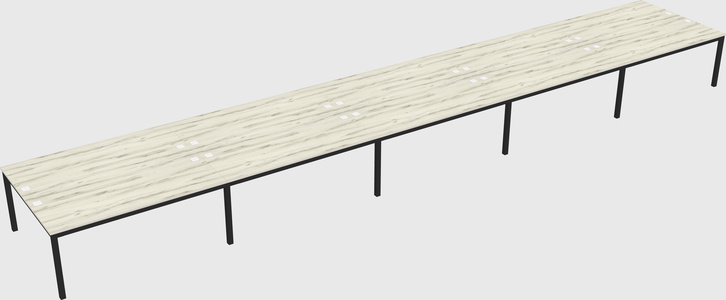 Shared rectangular desk