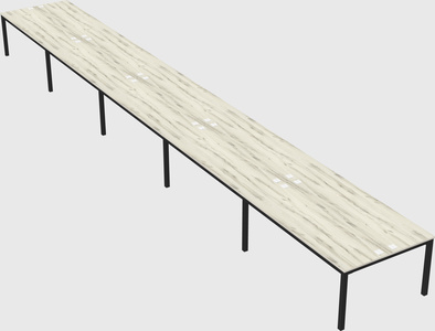 Shared rectangular desk