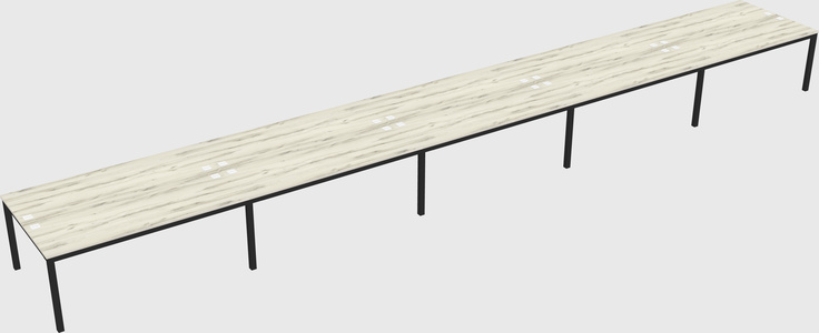 Shared rectangular desk