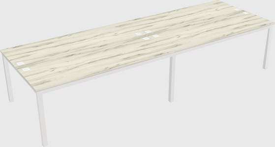 Shared rectangular desk