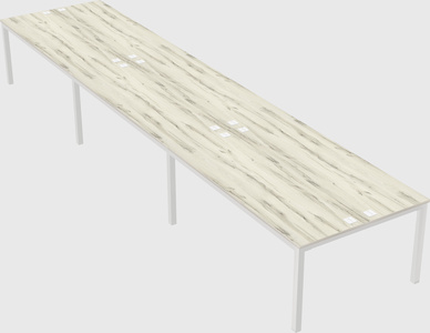 Shared rectangular desk