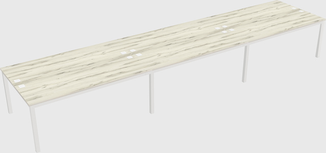 Shared rectangular desk