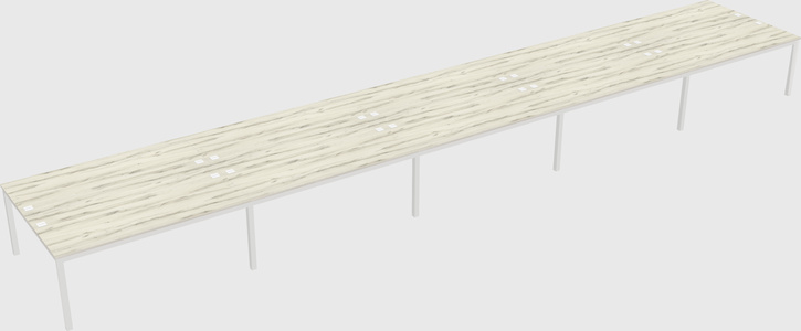 Shared rectangular desk
