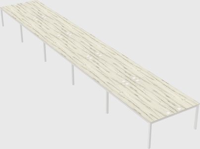 Shared rectangular desk